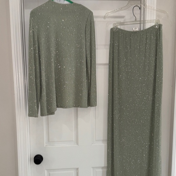 Vintage 90s Jeffery & Dara Evening By Tom Barra 3-Piece Sparkle Knit Set Size 8 - Picture 7 of 10